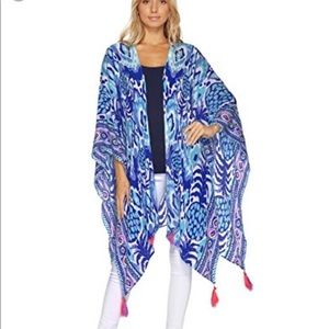 Lilly Pulitzer EUC Laila Kimono Wrap Tropi Call Me
